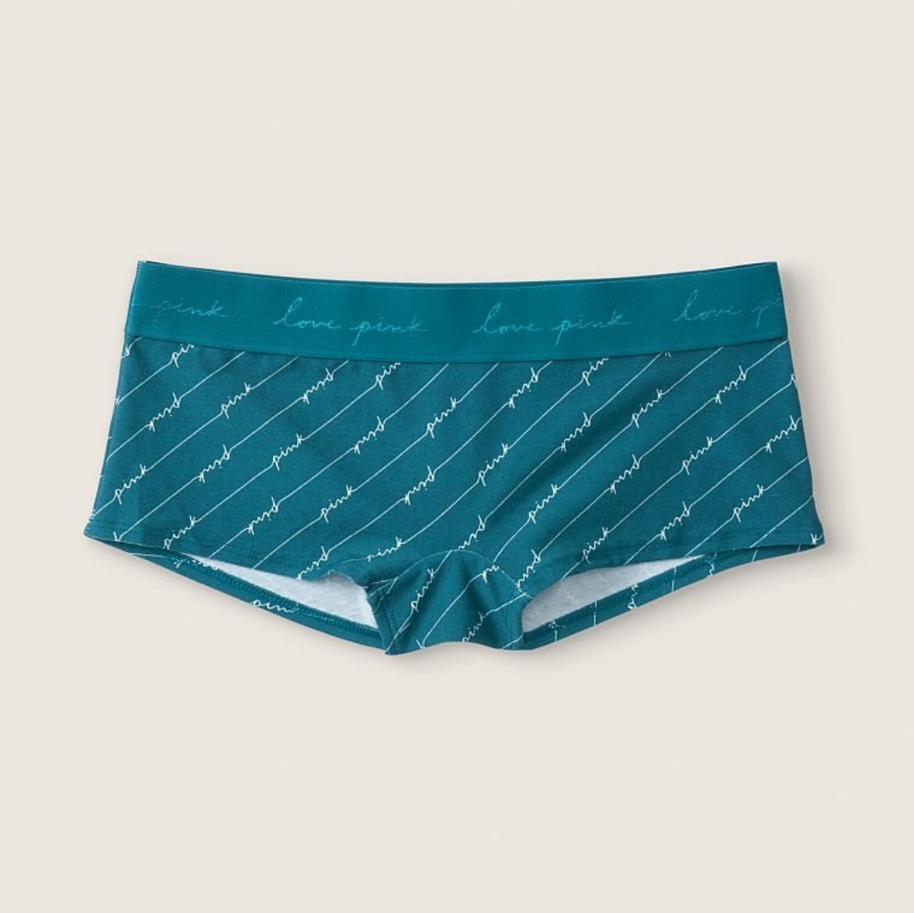 Victoria's Secret Pink logo shortie low rise LOGO Panty M NWT